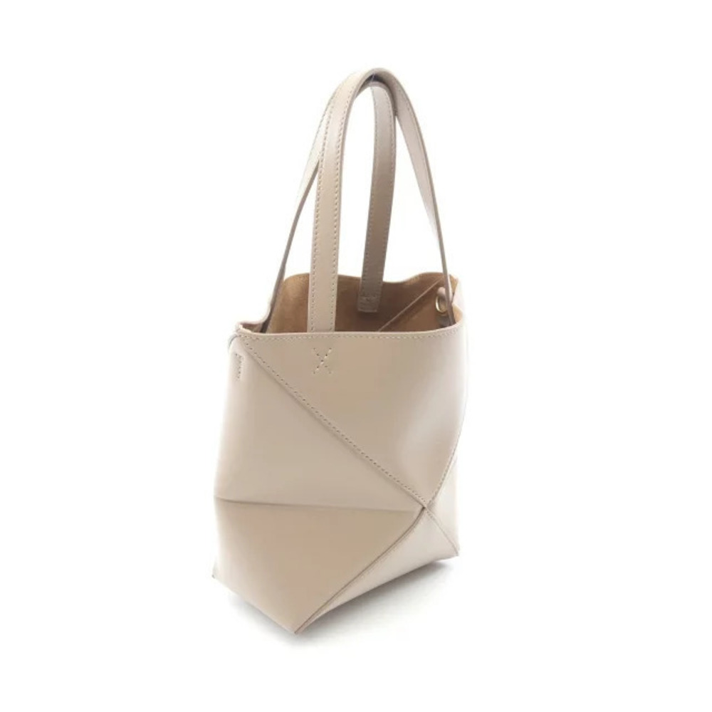 Loewe Cream Puzzlefold Handbag Leather Beige Cream Tan